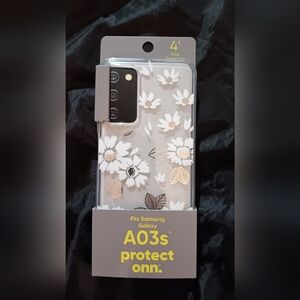 Clear Floral Phone Case for Samsung Galaxy A03s